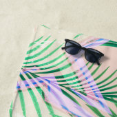 Blätter aus Palmen, blumenreich, botanisch, bunt Strandtuch (Beispiel)