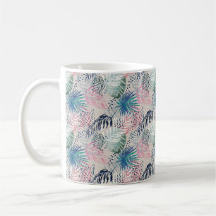 Blätter aus Palmen, tropisch, botanisch, Blätter,  Kaffeetasse
