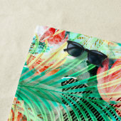 Blätter aus Palmen, tropisch, botanisch, bunt Strandtuch (Beispiel)