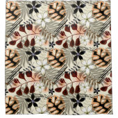 Blätter aus Palmen und Monstera, tropisch Duschvorhang (Vorderseite)