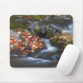 Blätter aus rotem Ahorn Teppichboden in den Felsen Mousepad (Mit Mouse)