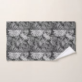 Blätter aus Schwarz-Weiß-Palmen Badhandtuch Set (Handtuch)