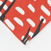 Blätter aus schwarzen Palmen, nahtlose Striche Fleecedecke (Ecke)