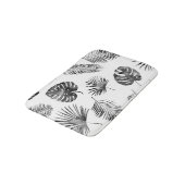 Blätter aus schwarzer Handfläche: Vintag nahtlos. Badematte (Schrägansicht)