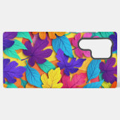 Blätter aus tiefgestrichenem Eichenholz mit farben Samsung Galaxy Hülle (Rückseite (Horizontal))