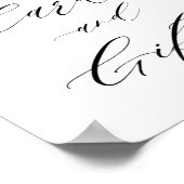 Blätter aus tropischen Palmen, Grünkarten und Gesc Poster (Ecke)