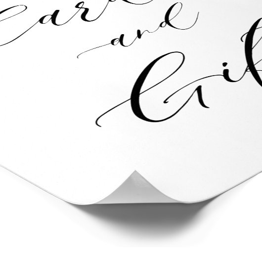 Blätter aus tropischen Palmen, Grünkarten und Gesc Poster (Ecke)