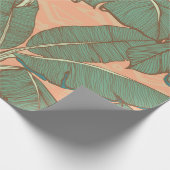 Blätter aus tropischen Palmen mit nahtlosem Hinter Geschenkpapier (Ecke)