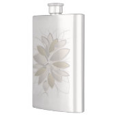 Blätter aus weißem Stein Flachmann (Links)