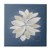 Blätter aus weißem Stein Fliese (Vorderseite)