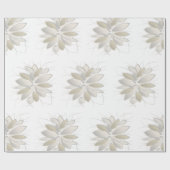 Blätter aus weißem Stein Geschenkpapier (Flach)