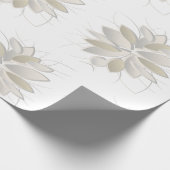 Blätter aus weißem Stein Geschenkpapier (Ecke)