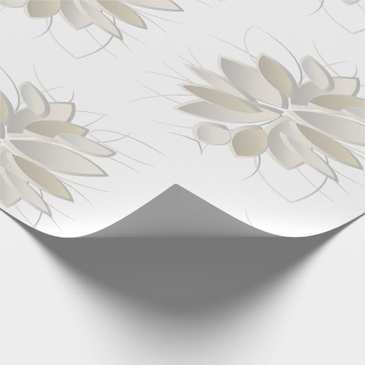 Blätter aus weißem Stein Geschenkpapier (Ecke)