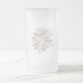 Blätter aus weißem Stein Mattglas Bierglas (Mittel)