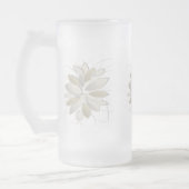 Blätter aus weißem Stein Mattglas Bierglas (Links)