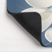 Blätter aus weißem Stein Mousepad (Ecke)