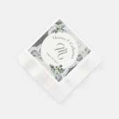 Blätter aus weißer Spitze und Rose Papierplatte Serviette (Ecke)