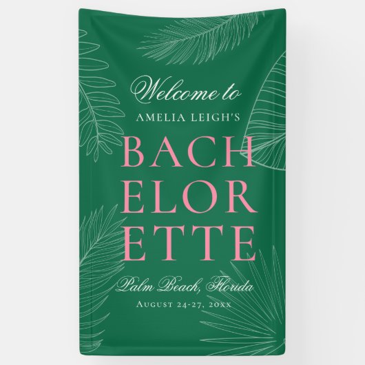 Blätter Bachelorette Banner (Vertikal)