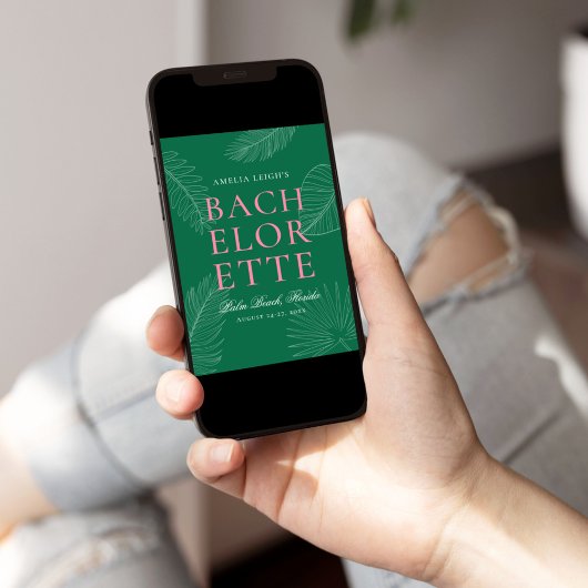 Blätter Bachelorette Einladung