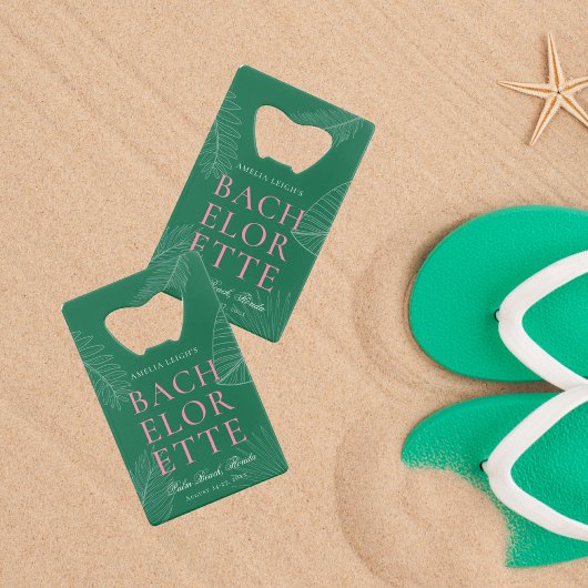 Blätter Bachelorette Geldbeutel Flaschenöffner