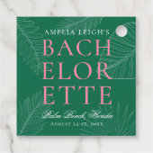 Blätter Bachelorette Geschenkanhänger (Rückseite)