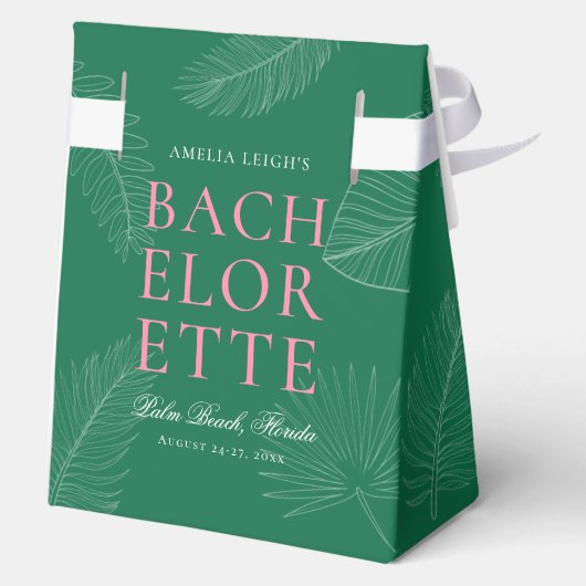 Blätter Bachelorette Geschenkschachtel (Rückseite)