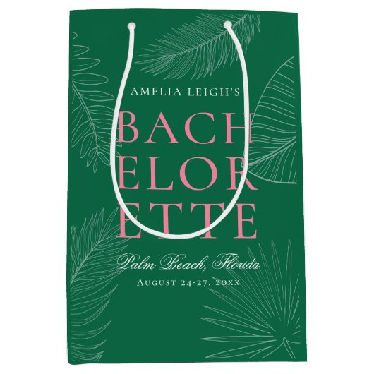 Blätter Bachelorette Mittlere Geschenktüte (Vorderseite)
