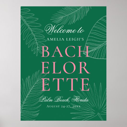 Blätter Bachelorette Poster (Vorne)