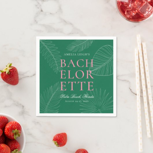 Blätter Bachelorette Serviette (Beispiel)