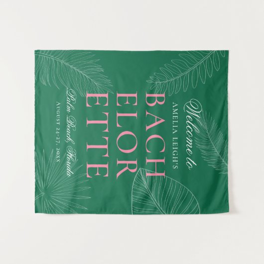 Blätter Bachelorette Wandteppich (Vorderseite (Horizontal))