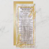 Blätter Bachelorette Wochenende in Bachelorette Menükarte (Vorne/Hinten)
