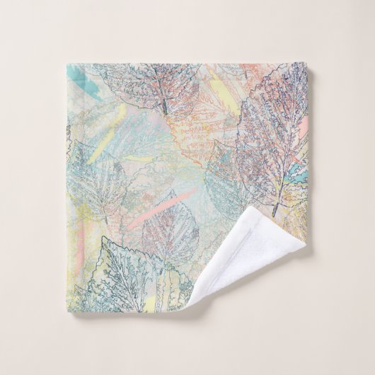 Blätter. Badhandtuch Set (Waschlappen)