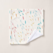 Blätter Badhandtuch Set (Waschlappen)