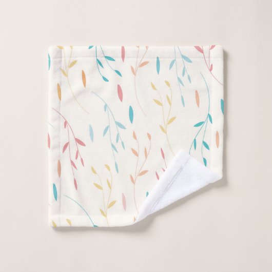 Blätter Badhandtuch Set (Waschlappen)