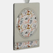 Blätter Banner-Ornament Silber (Rechts)