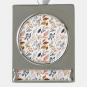 Blätter Banner-Ornament Silber (Vorderseite)