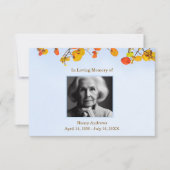 Blätter Beerdigungsdenkmal von Familie Dankeschön- Dankeskarte (Vorderseite)