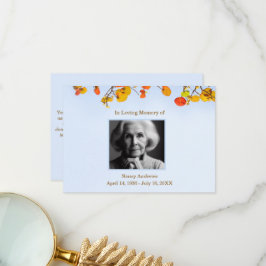 Blätter Beerdigungsdenkmal von Familie Dankeschön- Dankeskarte