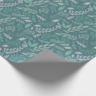 Blätter, Beeren und Farne Geschenkpapier