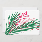 Blätter & Berries Fotokarte Feiertagskarte (Rückseite)