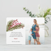 Blätter & Berries Fotokarte Feiertagskarte (Stehend Vorderseite)