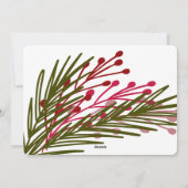 Blätter & Berries Fotokarte Feiertagskarte (Rückseite)