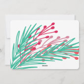 Blätter & Berries Fotokarte Feiertagskarte (Rückseite)