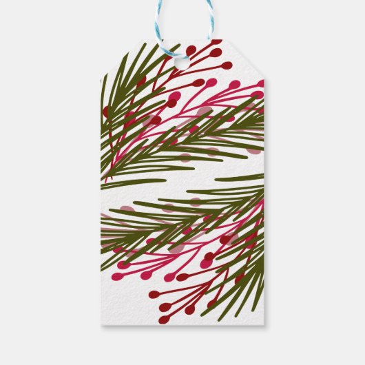 Blätter & Berries Geschenkanhänger (Rückseite)