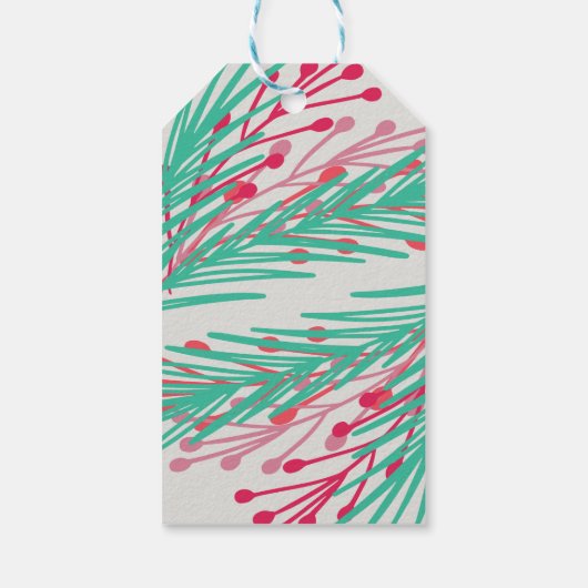 Blätter & Berries Geschenkanhänger (Rückseite)