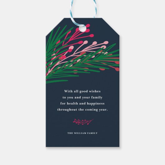 Blätter & Berries Geschenkanhänger (Vorderseite)