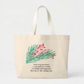 Blätter & Berries Jumbo Tote Bag Stoffbeutel (Vorne)