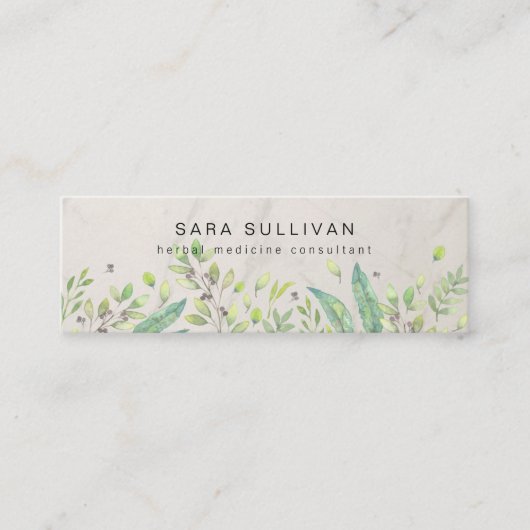 Blätter Berries Kräutermedizin Mini Visitenkarte (Vorderseite)