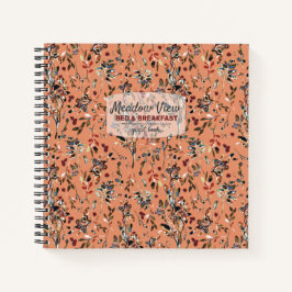 Blätter Berries Orange Vacation Rental Gästebuch Notizblock