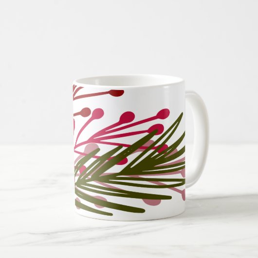 Blätter & Berries Tasse (VorderseiteRechts)